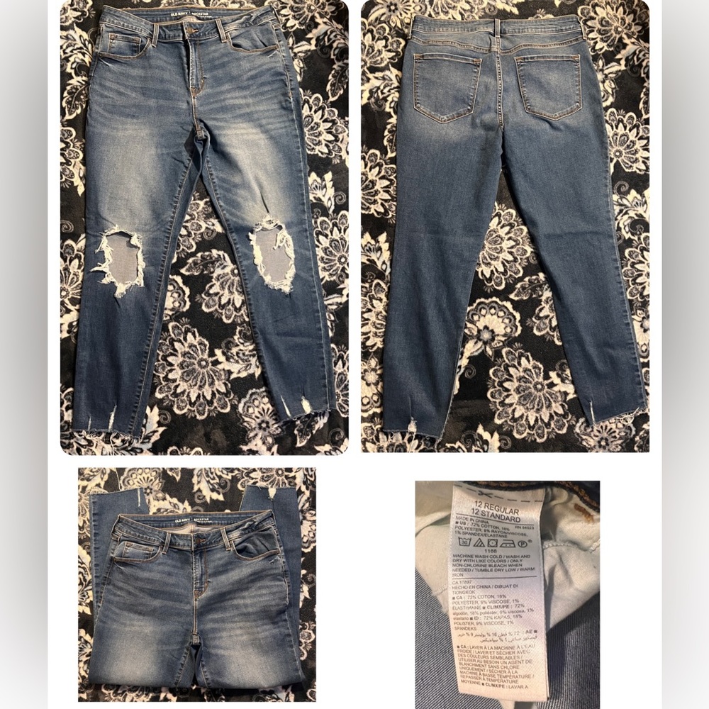 Women’s Old Navy Size 12•Ripped Denim Jeans